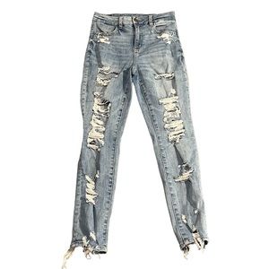 American Eagle hi rise crop curvy skinny jeans 2